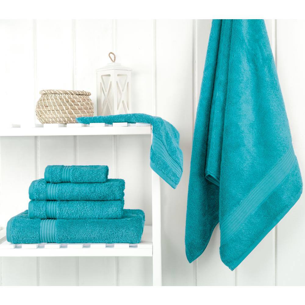 Aqua Blue 600 GSM Turkish Cotton 6-Piece Towel Set