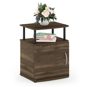 JAYA 23.98 in. Columbia Walnut/Black Utility Design End Table