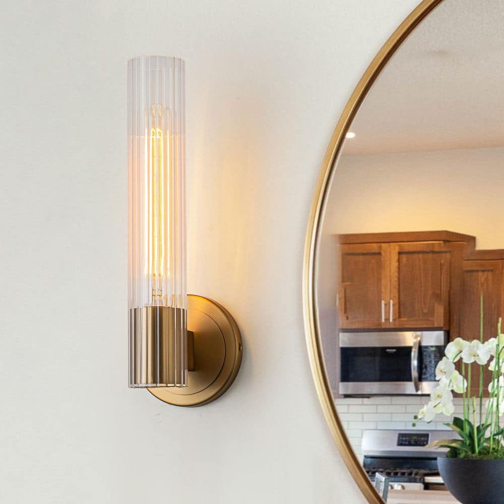 LLHZSY 12.2 in. 1-Light Modern Brass ...