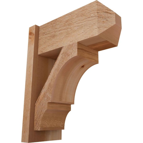 Ekena Millwork 8 in. x 22 in. x 18 in. Balboa Craftsman Rough Sawn Western Red Cedar Outlooker