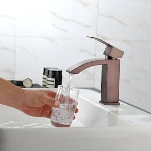 ABA Single Handle Single Hole Bathroom Faucet Spot Resistant in Oil Rubbed Bronze