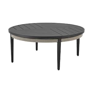 Zella Charcoal Round Aluminum Outdoor Coffee Table