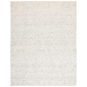 Metro Light Blue/Ivory 8 ft. x 10 ft. Floral Medallion Area Rug