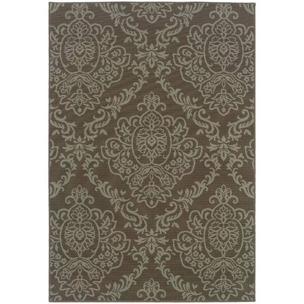 Home Decorators Collection Bimini Grey 7 ft. x 10 ft. Indoor/Outdoor Patio Area Rug