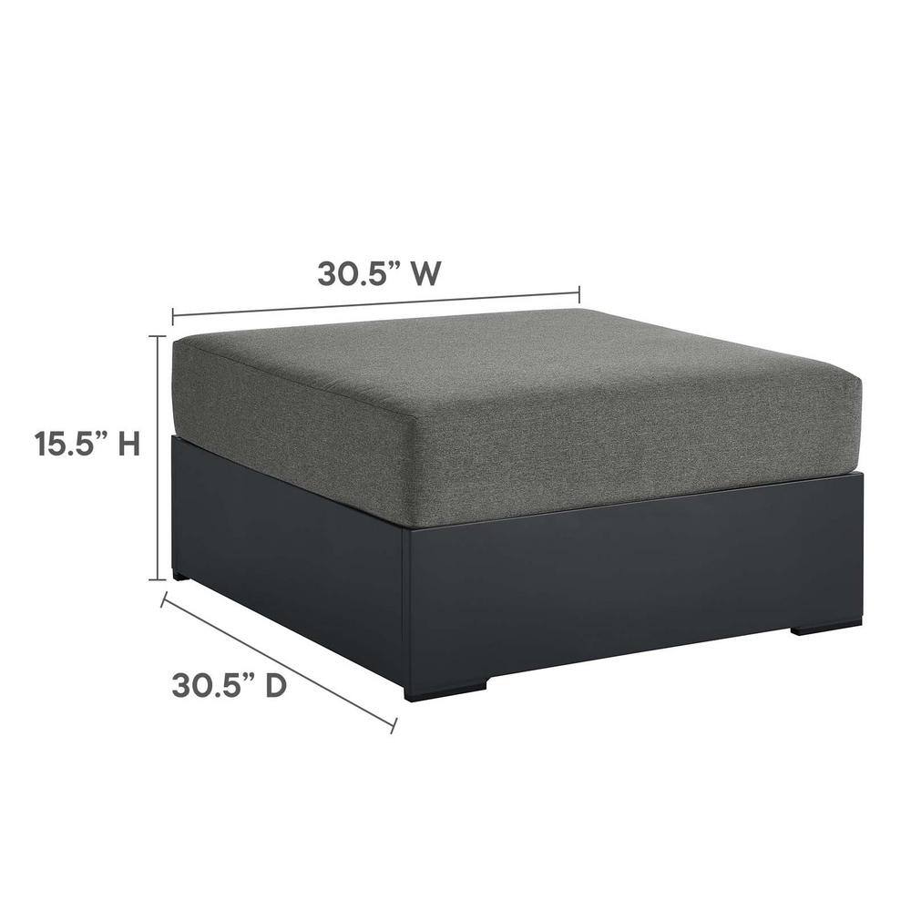 Tahoe Charcoal Aluminum 5-Piece Outdoor Sectional Sofa Set
