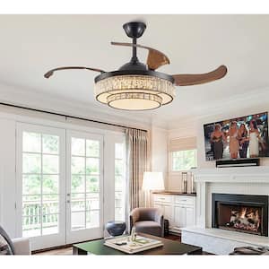 48 in. Indoor Retractable Ceiling Fan with Integrated Light and Smart Remote Control