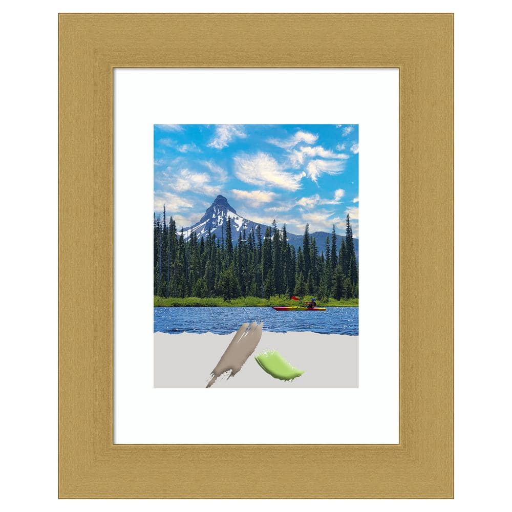 Grace Brushed Gold 8x10 Polystyrene Wall Picture Frame