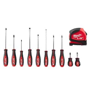 8 m/26 ft. Compact Tape Measure with Screwdriver Set (11-Piece)