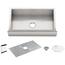 STERLING KOHLER Ludington Undermount Stainless Steel 32 in. Single Bowl ...