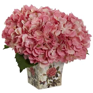 Artificial Hydrangea with Floral Planter