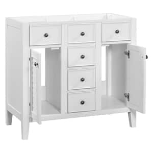 35 in. W x 17.9 in. D x 33.4 in. H Bath Vanity Cabinet without Top with Doors and Drawers in White
