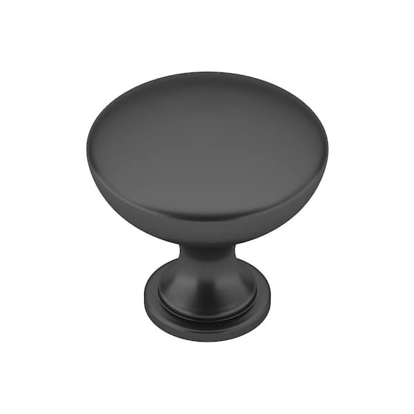 Richelieu Hardware Copperfield Collection 1-3/16 in. (30 mm) Classic Matte Black Round Cabinet Knob