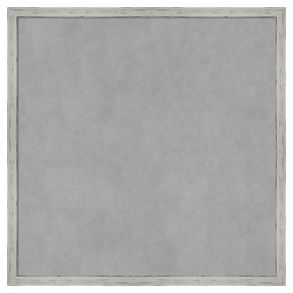 Amanti Art Shiplap White Narrow 21 in. x 21 in Framed Magnetic Board