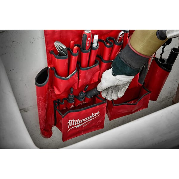 Milwaukee Lineman's Aerial Tool Apron with Lineman's 5-In-1 Ratcheting Wrench with Milled Strike Face (2-Piece)