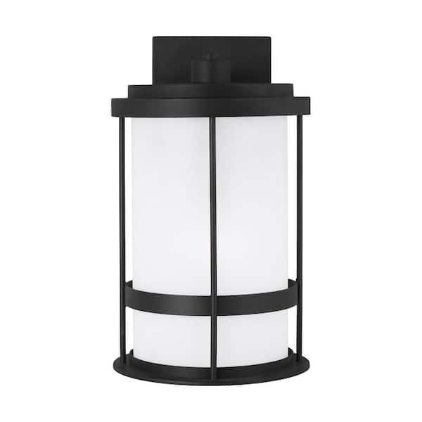 Wilburn 1-Light Black Outdoor Wall Lantern