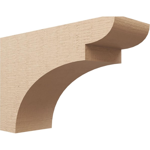 Ekena Millwork 12-in. x 36-in. x 24-in. Series 3 Classic Yorktown Rough Cedar Woodgrain Timberthane Polyurethane Corbel, Primed Tan