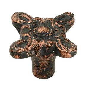 Art-De-Dew 1-2/5 in. (35 mm) Distressed Copper Patina Cabinet Knob