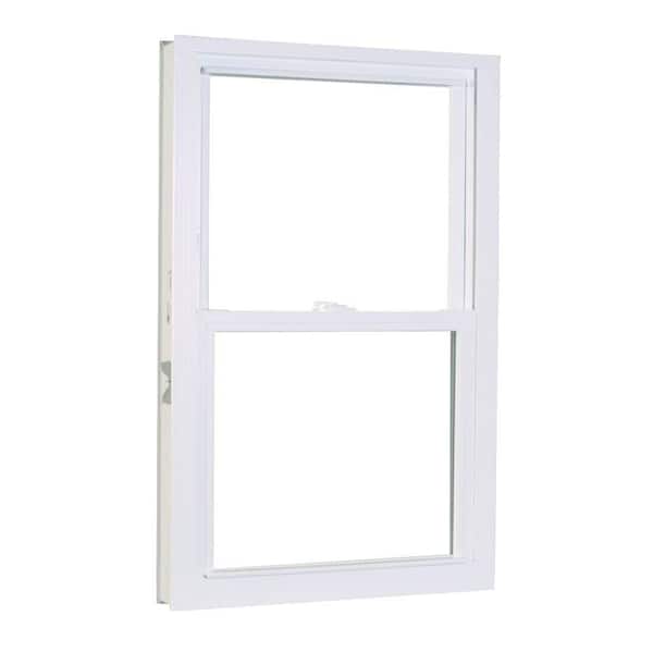 American Craftsman 23.75 in. x 57.25 in. 50 Series White Double Hung Low-E Argon Glass Vinyl Replacement Window, Screen Incl