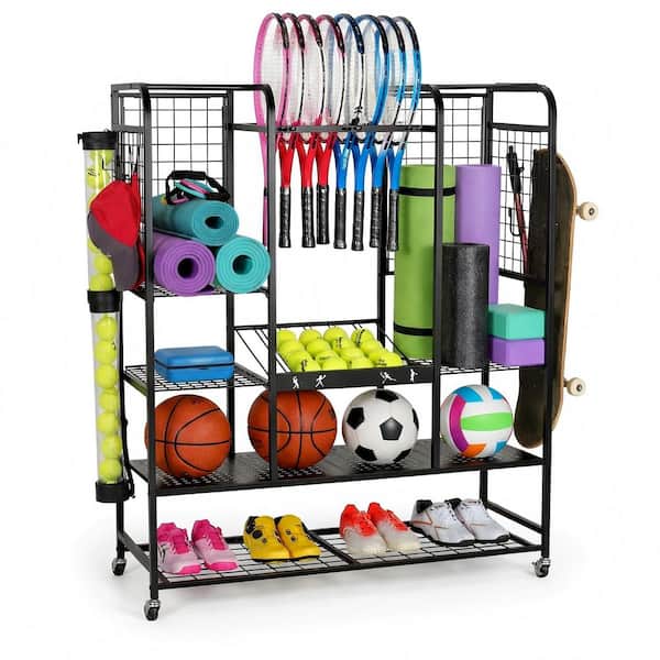 200 lbs. Capacity Rolling Freestanding Sports Equipment Organizer