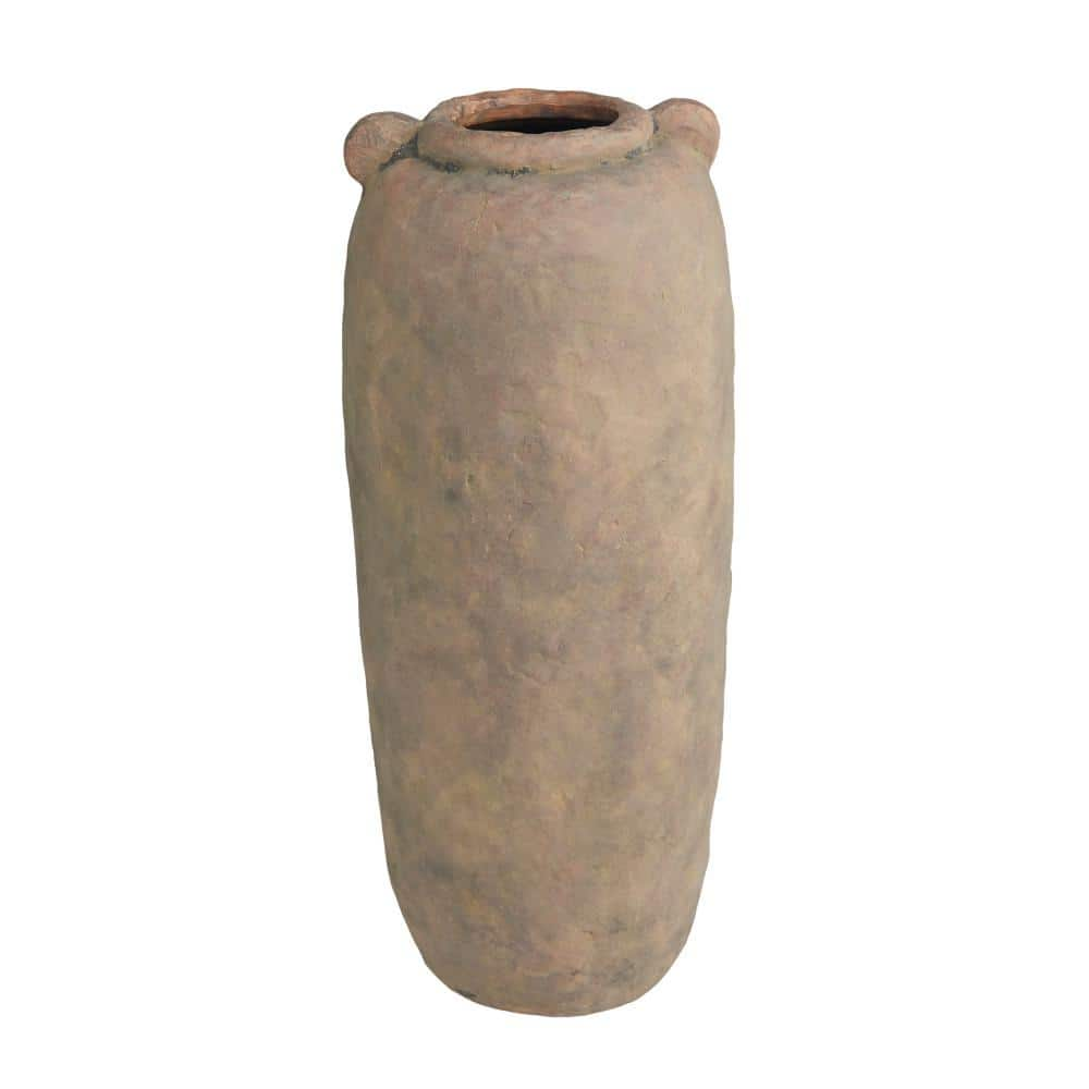 Litton Lane Brown Distressed Terracotta Ceramic Decorative Vase