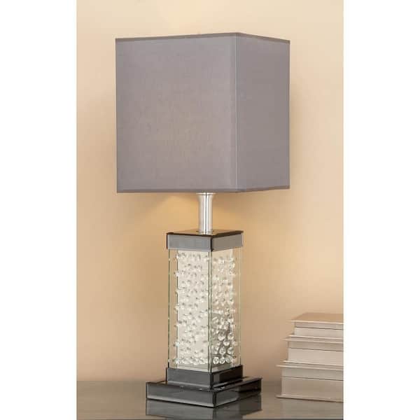31 in. Grey Glass Table Lamp