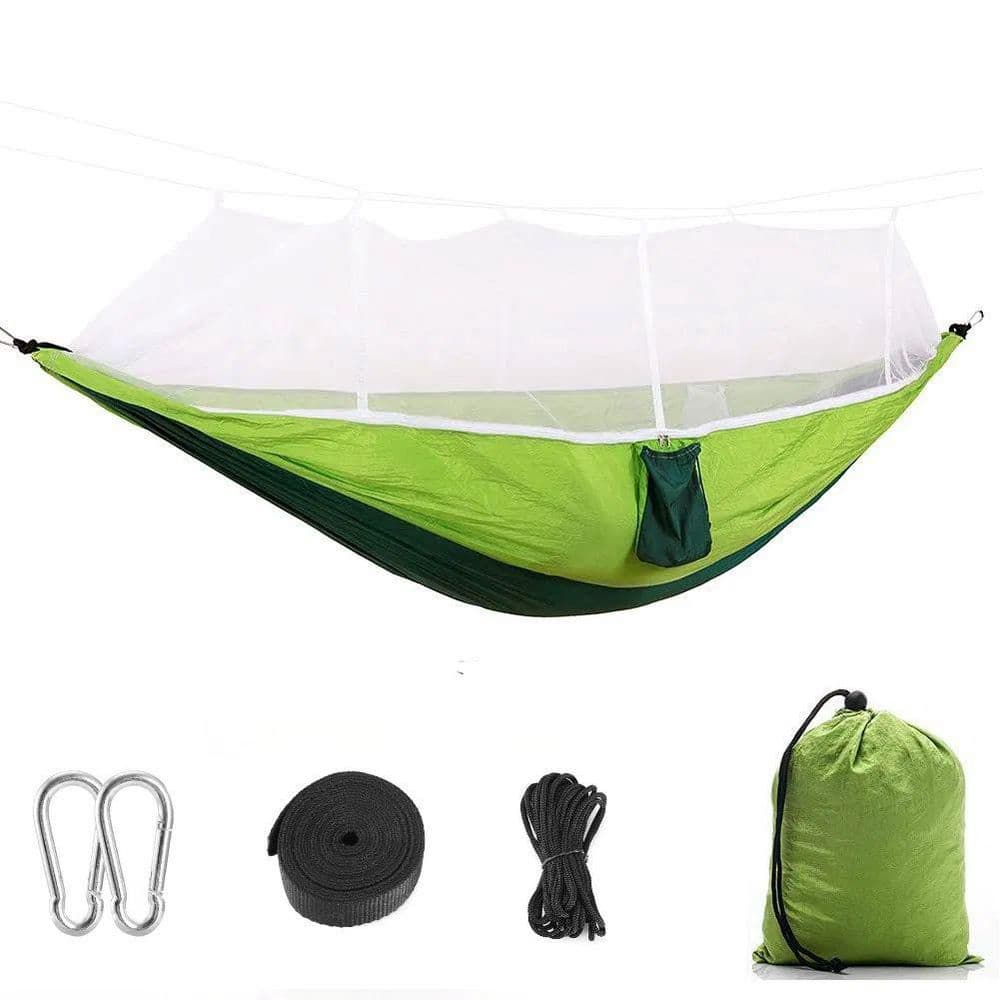 8.5 ft. Portable Outdoor Camping Hammock with Mosquito Net and 2-Straps in 