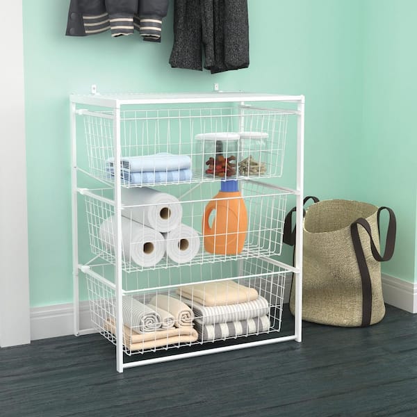 AURDAL Wire basket with pull-out rail, white, 221/4x153/4 - IKEA