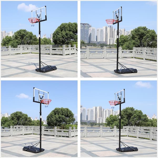 8 ft. H to 10 ft. H Adjustable Portable Basketball Hoop