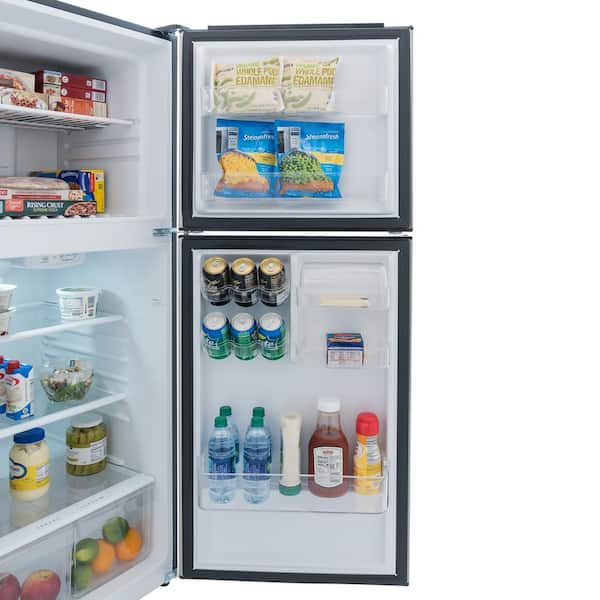 Magic Chef 10.1 cu. ft. Top Freezer Refrigerator in Platinum Steel