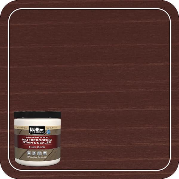 8 oz. #ST-106 Bordeaux Semi-Transparent Waterproofing Exterior Wood Stain and Sealer Sample
