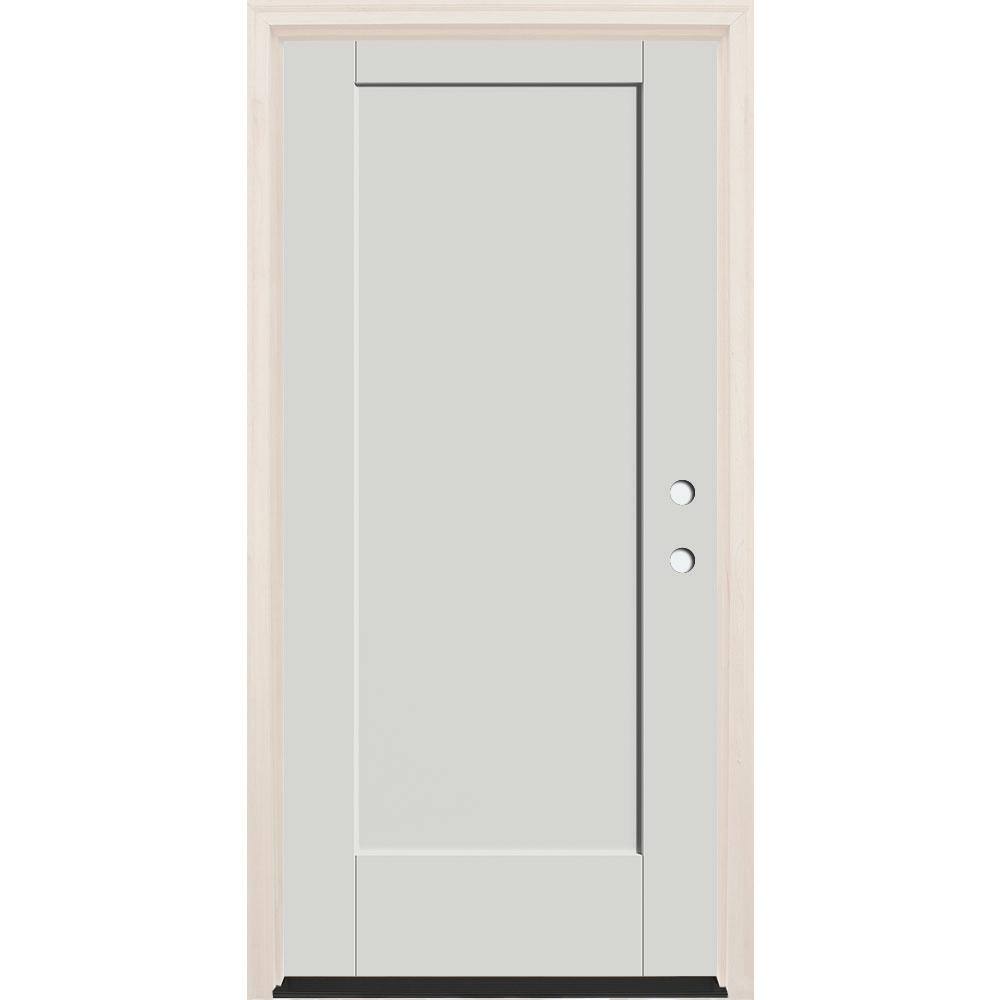 32 in. x 80 in. 1 Panel Left-Hand Alpine Painted Fiberglass Prehung Front Door w/4-9/16 in. Frame and Bronze Hinges price history on PriceWatchPro