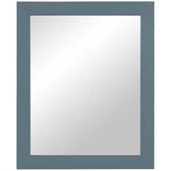 Home Decorators Collection 26 in. W x 31 in. H Rectangular Wood Framed Wall Bathroom Vanity Mirror in Sage