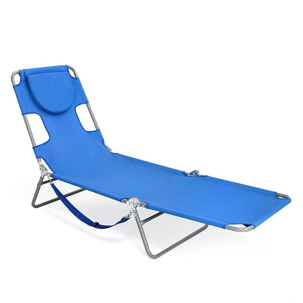 Blue Metal Outdoor Lounge Chair