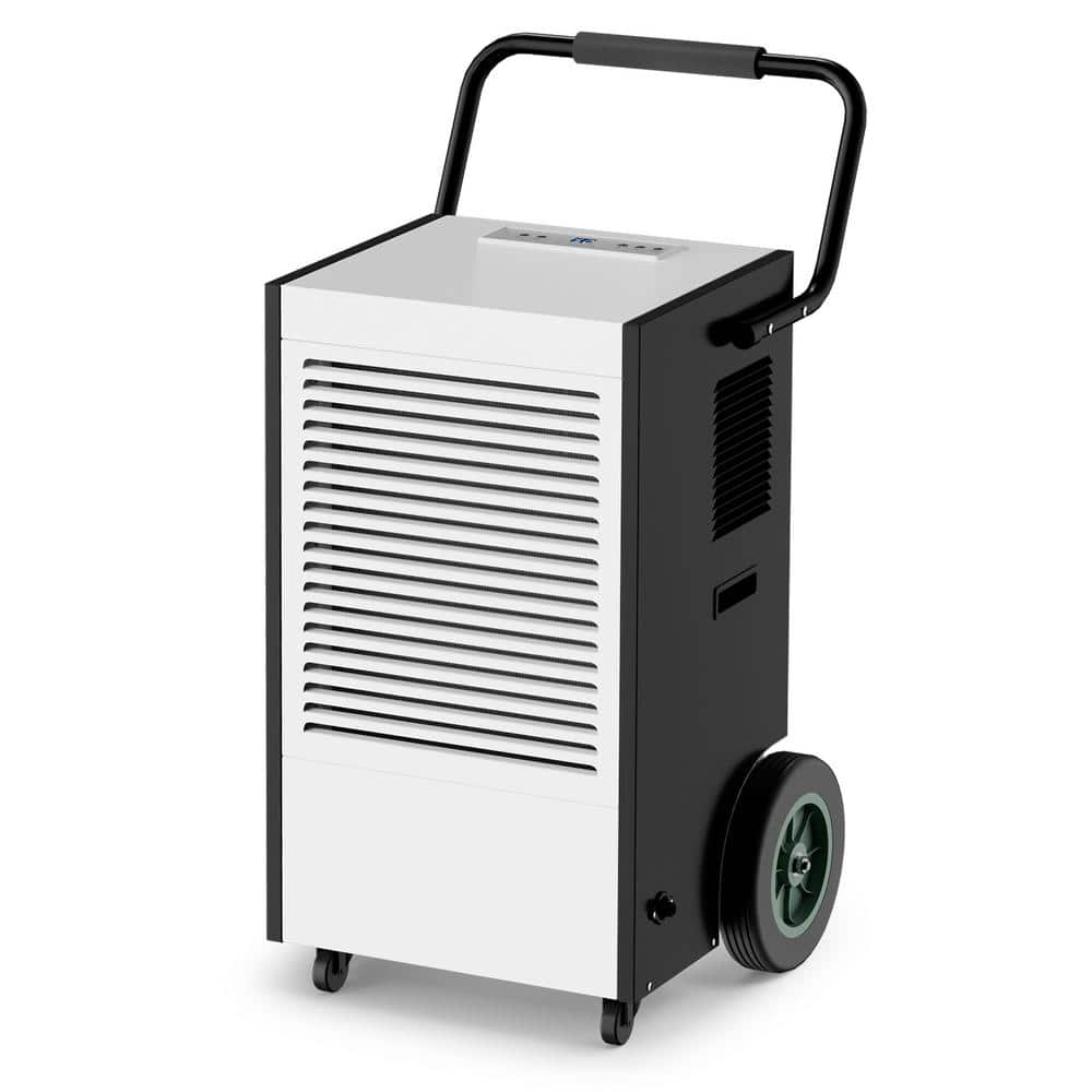 225 pt. 8,000 sq. ft. Bucketless Commercial Dehumidifier in White with Drai