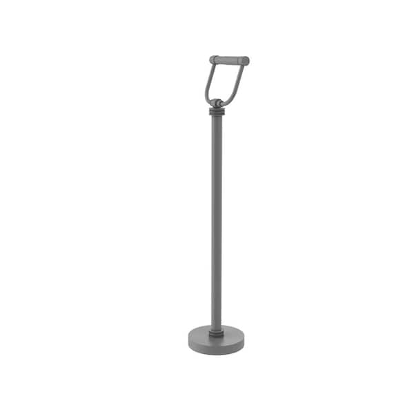 Allied Brass Freestanding Toilet Paper Holder in Matte Gray