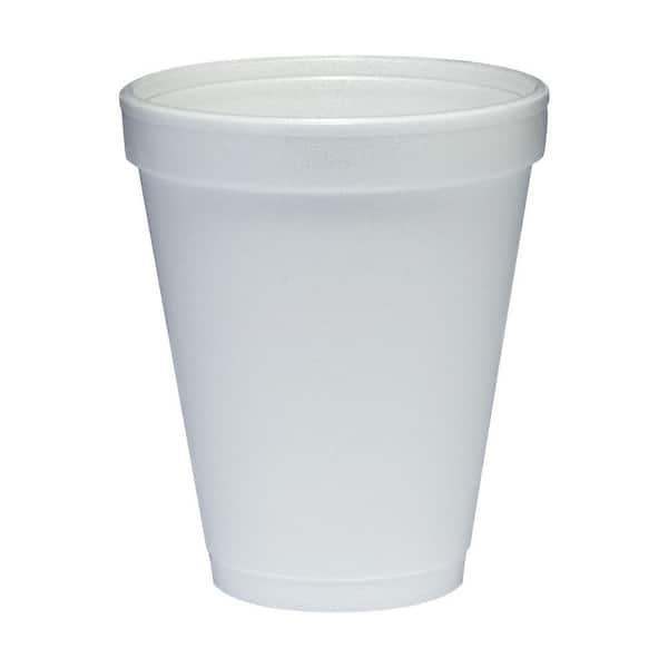 DART Insulated Foam Cups, 10 oz., White, 1000 Per Case