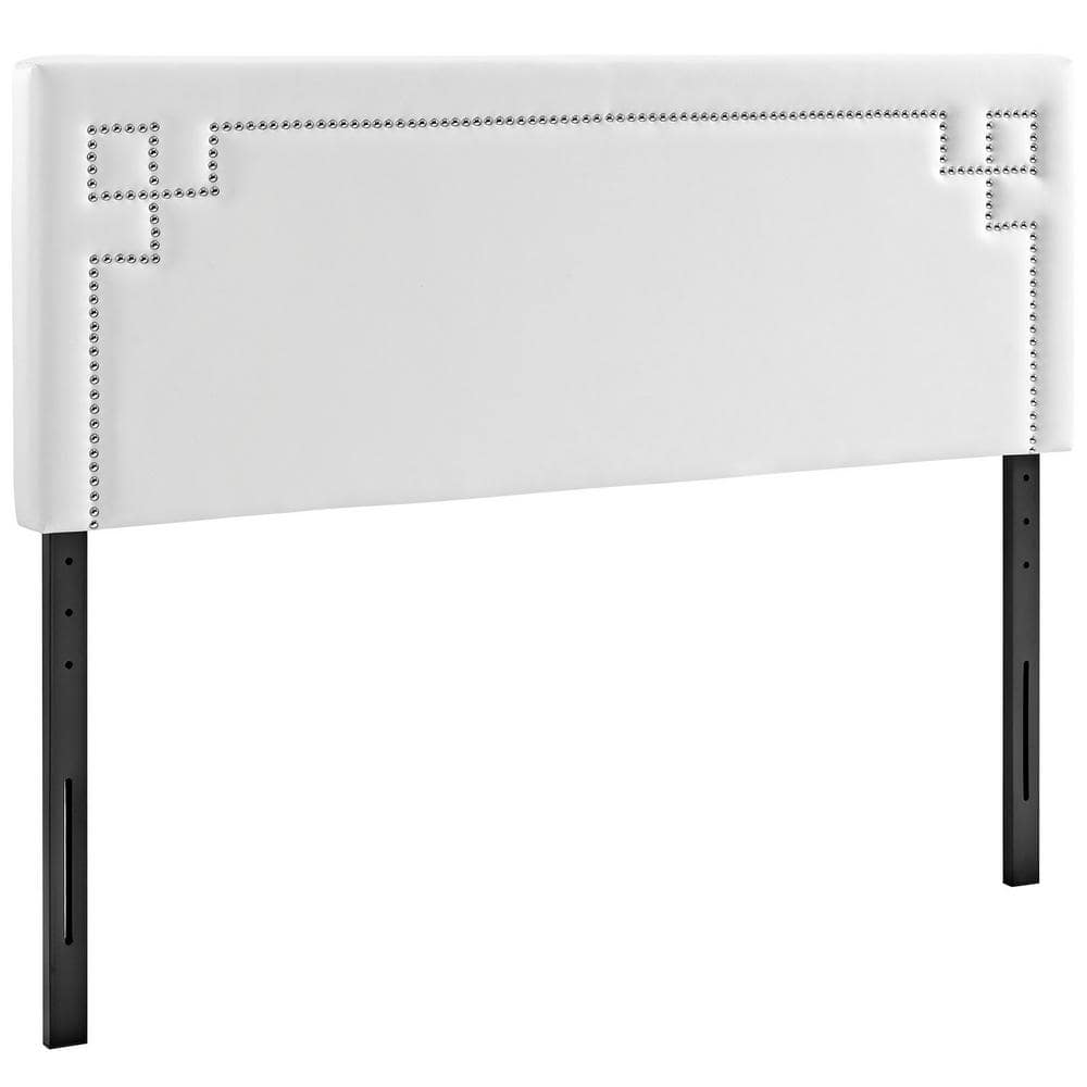 Queen Josie Upholstered Vinyl Headboard White - Modway