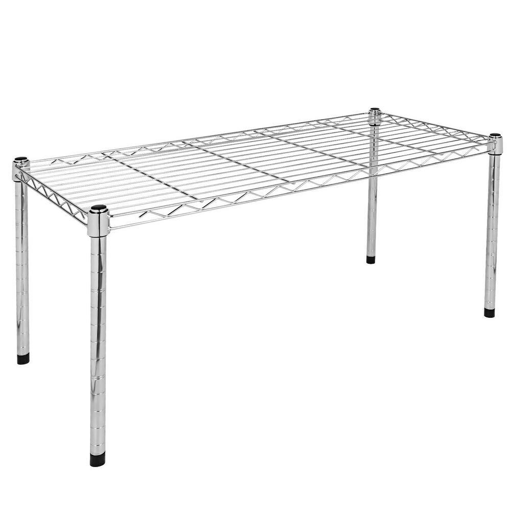 zachvo-1-tier-chrome-finish-boltless-welded-steel-garage-storage