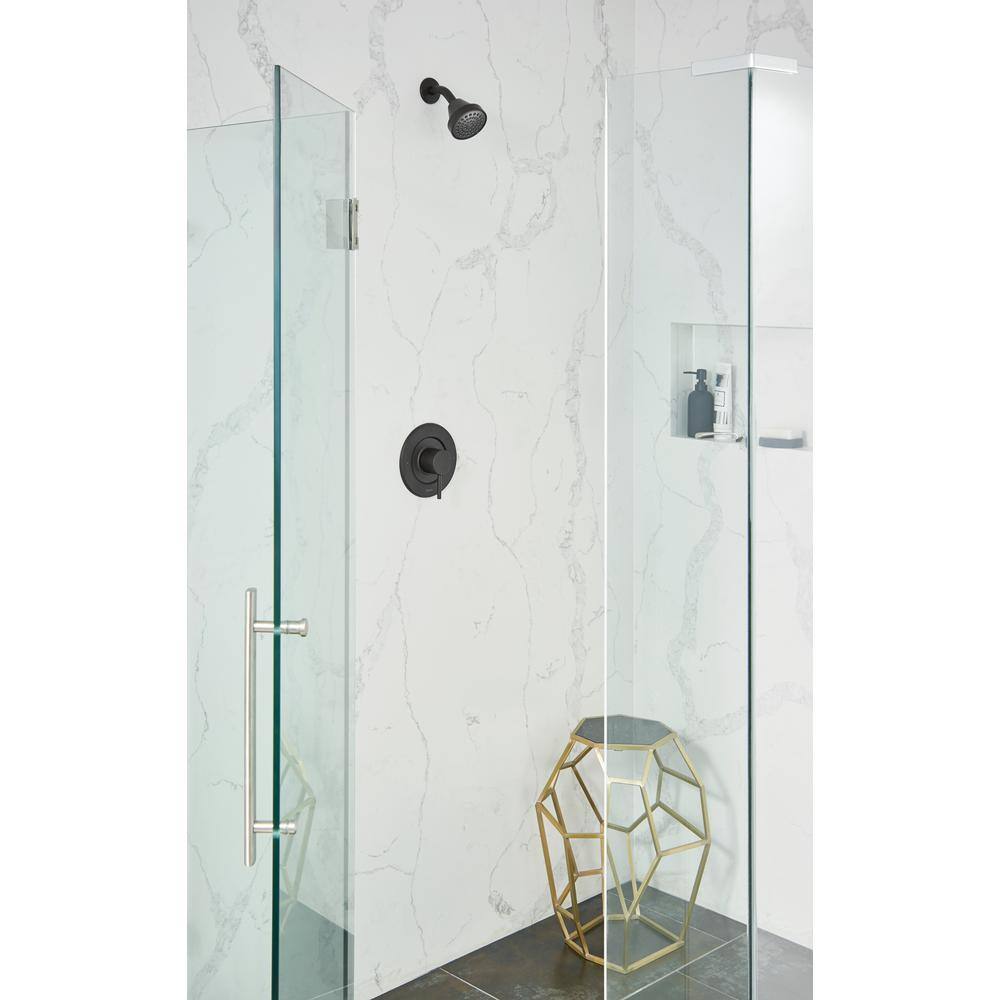 Pulse Square Brushed Nickel Wall Mounted Shower Head