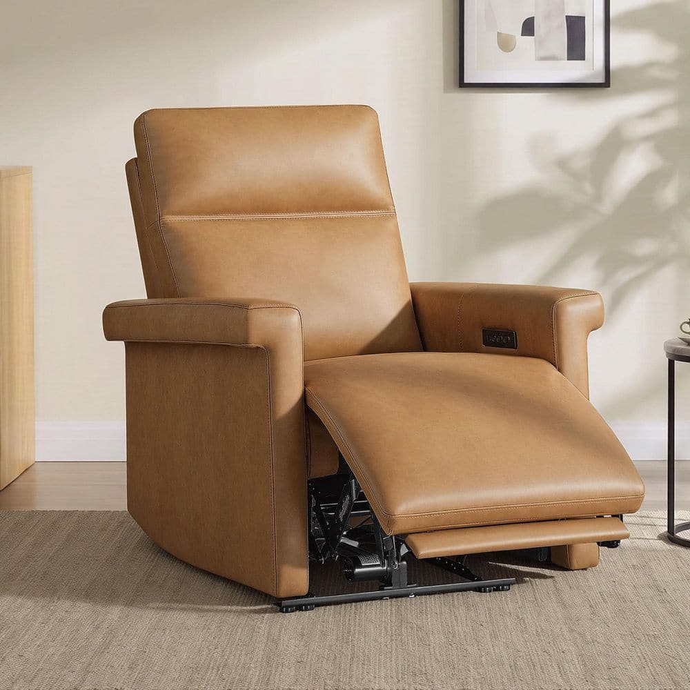 Velor Saddle Brown Zero Gravity Premium Faux Leather Power Recliner with Power Adjustable Headrest, USB and Type-C Ports price history on PriceWatchPro