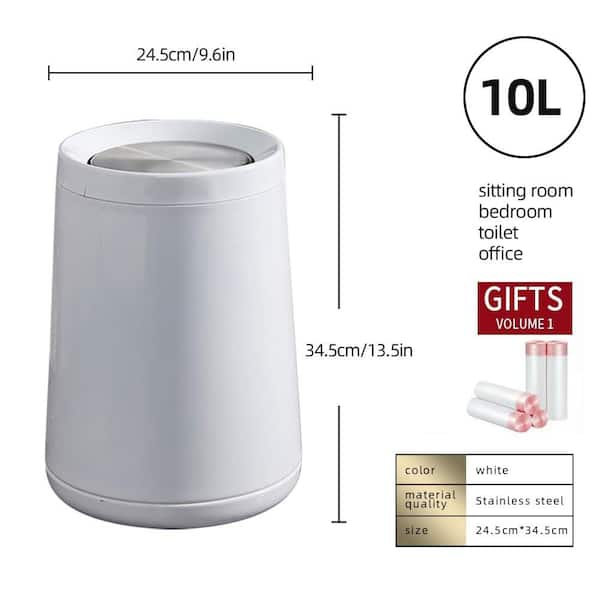 1pc Large Capacity Press Type Trash Can For Home And Office - High-End  Creative Waste Bin For Living Room, Bedroom, Toilet, Bathroom - Convenient  And