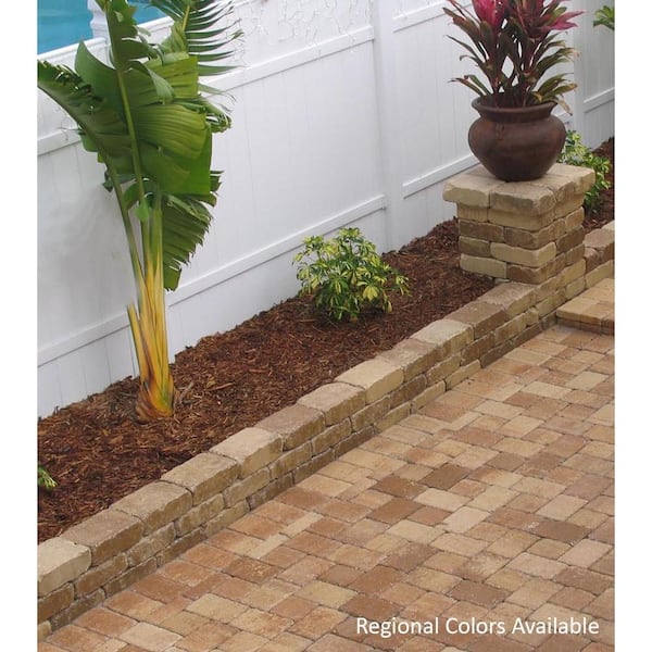 Oldcastle Olde Manor 3.75 in. x 11.5 in. x 8 in. Toscana Tan/Brown Concrete Garden Wall Block (120 Pieces / 40 Face ft. / Pallet)