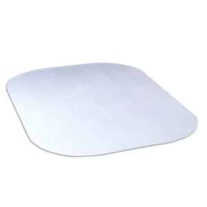 Evolve Modern Shape 45 in. x 60 in. Clear Rectangle Office Chair Mat for Hard Floors