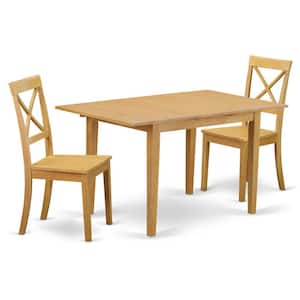 47/o - Finance East West Furniture DLAV3-OAK-C 3 Piece Dining Set