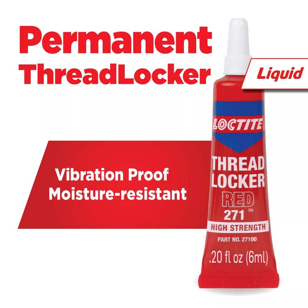 Loctite Threadlocker 271 Red Permanent Nut and Bolt Adhesive 0.20