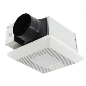 Whisper Mighty LED Pick-A-Flow 70-90CFM Ceiling/Wall ENERGY STAR Bathroom Exhaust Fan 9.5 in. x 9.5 in. Grille Footprint