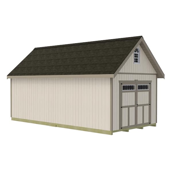 Best Barns Geneva 12 ft. x 16 ft. Wood Garage Kit with Floor geneva1216f -  The Home Depot