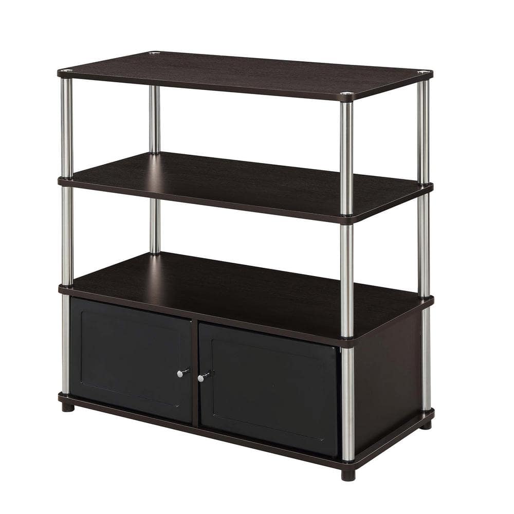 Convenience Concepts Designs2Go 34.5 in. W Espresso and Black Highboy TV  Stand R5-231