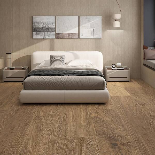 SUPEROAK Vintage Oak 12 mm T x 9.84 in. W x 73 in. L Waterproof