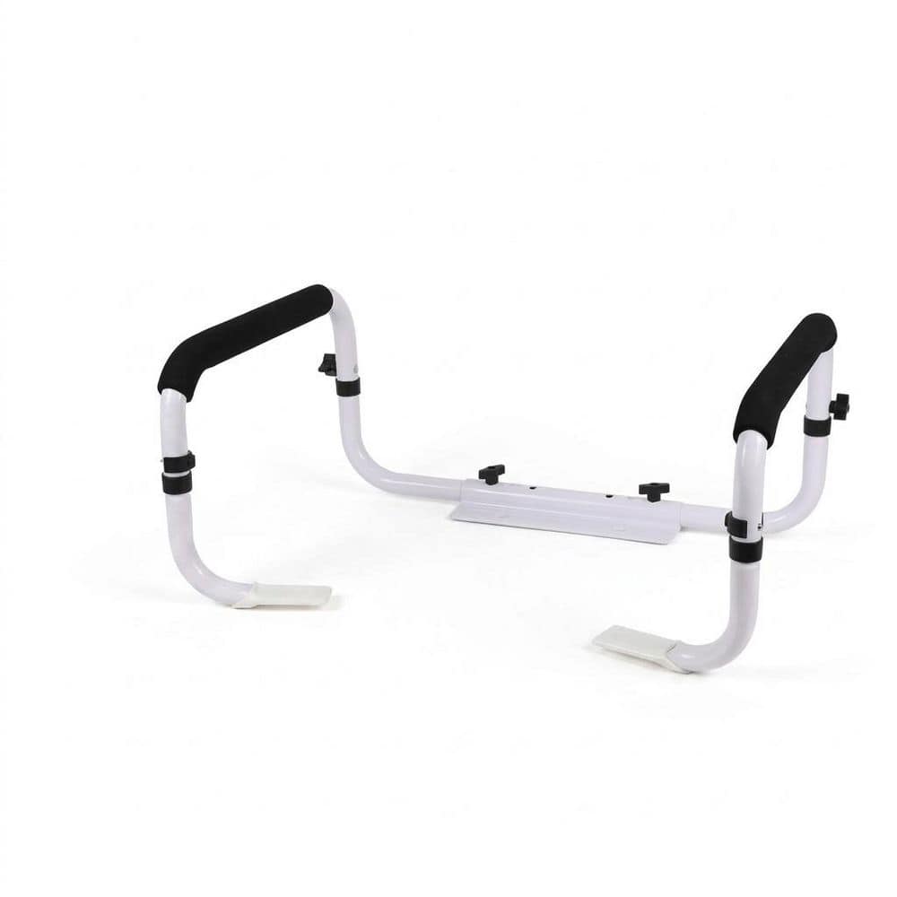 Adjustable Toilet Safety Rail with Non-Slip Handles, Supports up to 350 Lbs. for Seniors, Black and White price history on PriceWatchPro